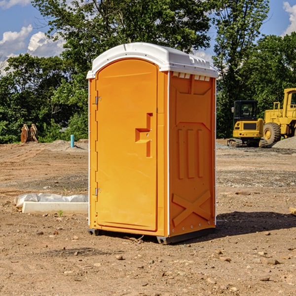 how often are the portable restrooms cleaned and serviced during a rental period in Midland MD